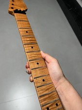 AAAA New Floyd lock nut 22fret Roasted flame Maple Electric Guitar Neck Satin