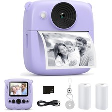 Kinderkamera Sofortbildkamera, 48MP Sofortbildkamera Kinder mit 32GB Karte & ...