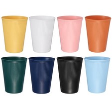 8 Pcs Simple Toothbrush Cup, 2.2 x 4.2" Bathroom Tumbler, 8 Colors 13.5 OZ 