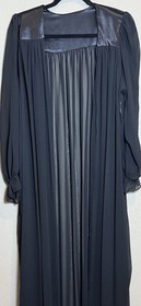 Cabernet Robe Kimono Womens Small Open Front Black Sexy Lingerie Vtg