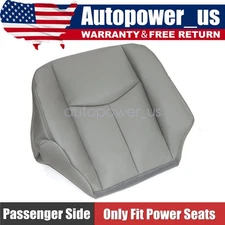 Front Right Passenger Leather Bottom Seat Cover Gray For 2003-2006 Chevy Tahoe