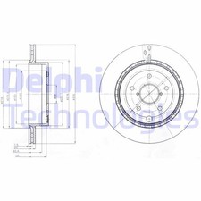 2x DELPHI Disque de frein Arrière pour SUBARU WRX A trois volumes (GJ) 316mm