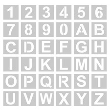 3 Inch 36 Pcs Letter Stencils and Numbers, Reusable Plastic Alphabet Art Craf...