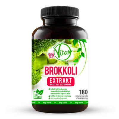 (163,55 EUR/kg) MeinVita Brokkoli Extrakt - 1000 mg, 180 vegan Kapseln