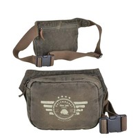 Greenburry Bauchtasche GüRteltasche Canvas Waistbag Vintage Aviator Khaki