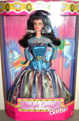 1997 K B Toys Excl Special Edition STARLIGHT CAROUSEL Vintage Brunette Barbie
