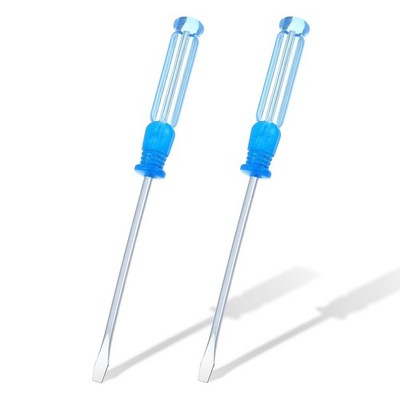Flat Head Screwdriver, 2 Pcs 3.0mm Mini Slotted Screwdriver Small Blue