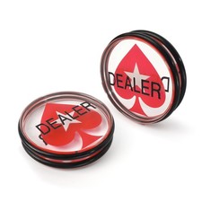 Casino Grade 3" Acrylic Dealer Button for Poker, Texas Hold'em, Tournaments
