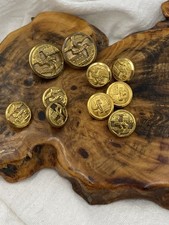 Lot of 10Vintage US Army Corps of Engineers Essayons Buttons Waterbury Button Co