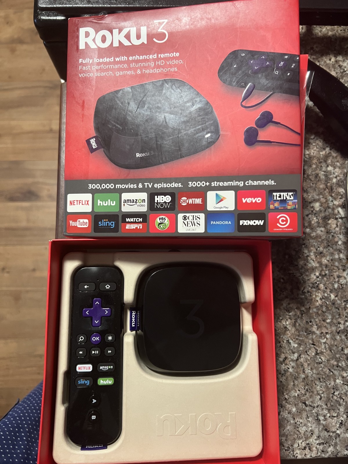 Roku 3 Model 4200R  HD 1080P &hellip; COMPLETE w/ Remote, Power S