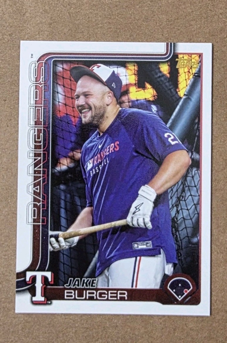 2025 Topps Update Jake Burger Golden Mirror SSP #US98 Rangers