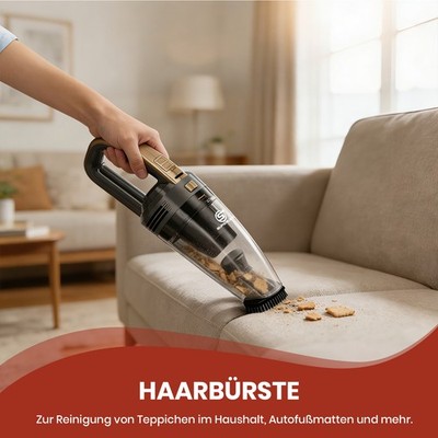 SUPERLEX Kabelloser Handstaubsauger 0.5L für Nass/Trocken Hand Staubsauger Stark