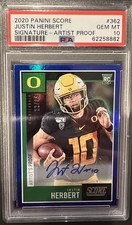 2020 Score - Rookies Justin Herbert #362 Artist