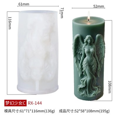 3D Engel Flügel Göttin Kerze Form Silikonform DIY Aromatherapie Ornament