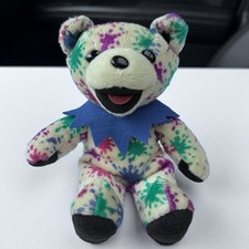 NWOT MASTERPIECE Grateful Dead Liquid Blue Purple Green Beanie Bear