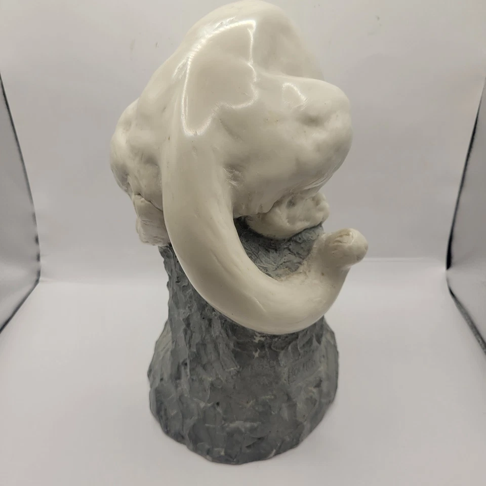 Vintage Joseph L Boulton JL Alabaster Mountain Lion Puma Sculpture 10” - Image 3 of 4