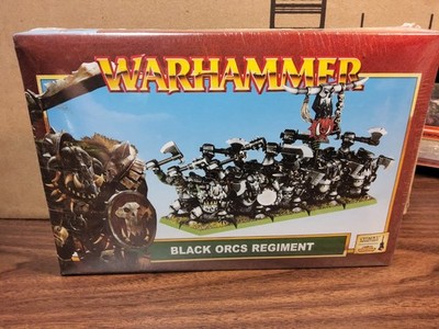 GW WHF Orcs & Goblins Black Orcs Regiment (2000 Ed) Mint In Sealed Box
