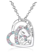 Necklace to Girls  I Love You Gifts for Daughter Granddaughter Lucky Unicorn