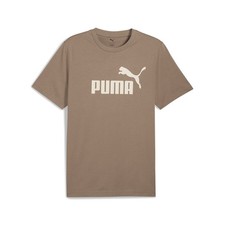 PUMA Essentials Logo Crew Neck Short Sleeve T-Shirt Mens Brown Casual Tops 68253