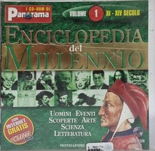 CD-ROM Enciclopedia del Millennio VOL. 1 XI-XIV Secolo Mondadori Panorama Storia