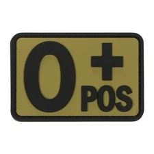 Voodoo Tactical 07-0995 Rubber "O Positive" Blood Type Patch