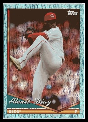 2024 Topps Archives #297 Alexis Díaz Aqua Sparkle Foilboard #/75