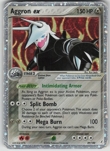 Pokemon TCG Aggron ex Ultra Rare Crystal Guardians 89/100