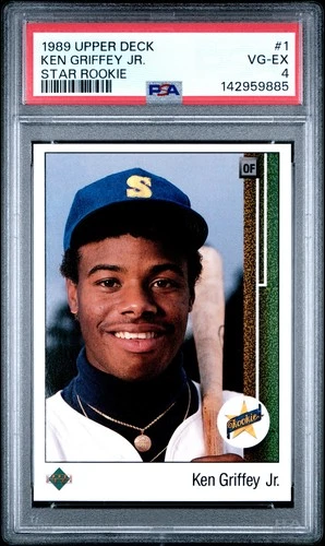 Ken Griffey Jr 1989 Upper Deck #1 Star Rookie RC - PSA 4