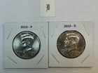 2010 P & D UNC Clad Kennedy Half Dollar Set in CB Flips -Free Shipping - D