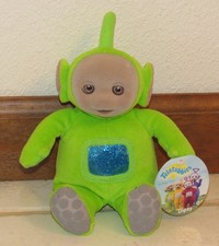 Teletubbies Green Dipsy 8  Beanbag Plush Flocked Face 1998 Eden Vintage PBS Kids