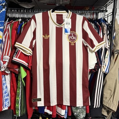 adidas 1. FC Nurnberg 125th Anniversary Soccer Jersey Mens Size S Small JG6350