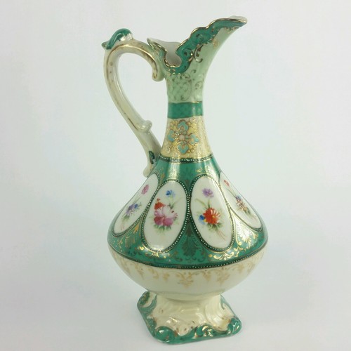 Antique Victorian Portrait Porcelain Pitcher Vase - Picture 2 of 11