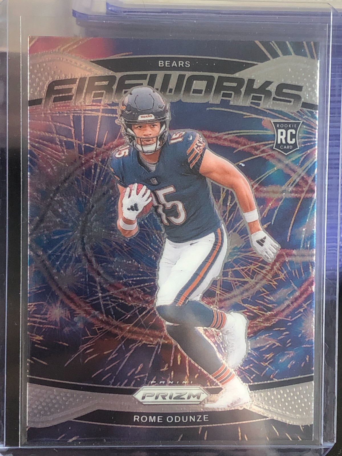 2024 Panini Prizm ROME ODUNZE Fireworks #19 Chicago Bears
