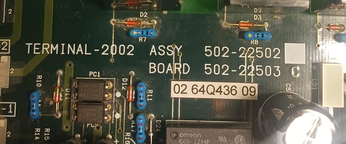 Shimadzu Terminal-2002 PCB Board 502-22502, 502-22503C, 02 64Q436
