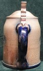 1960s Wim Mühlendyck Art Pottery Dragonfly Stein with Pewter Lid Germany --LOOK — photo 3