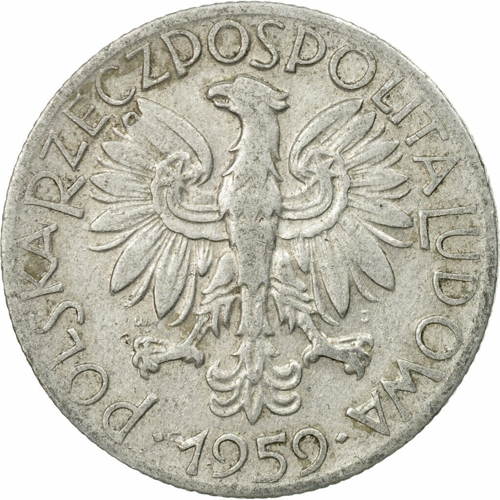 [#549108] Moneta, Polska, 5 Zlotych, 1959, Warsaw, VF(30-35), Aluminium, KM:47