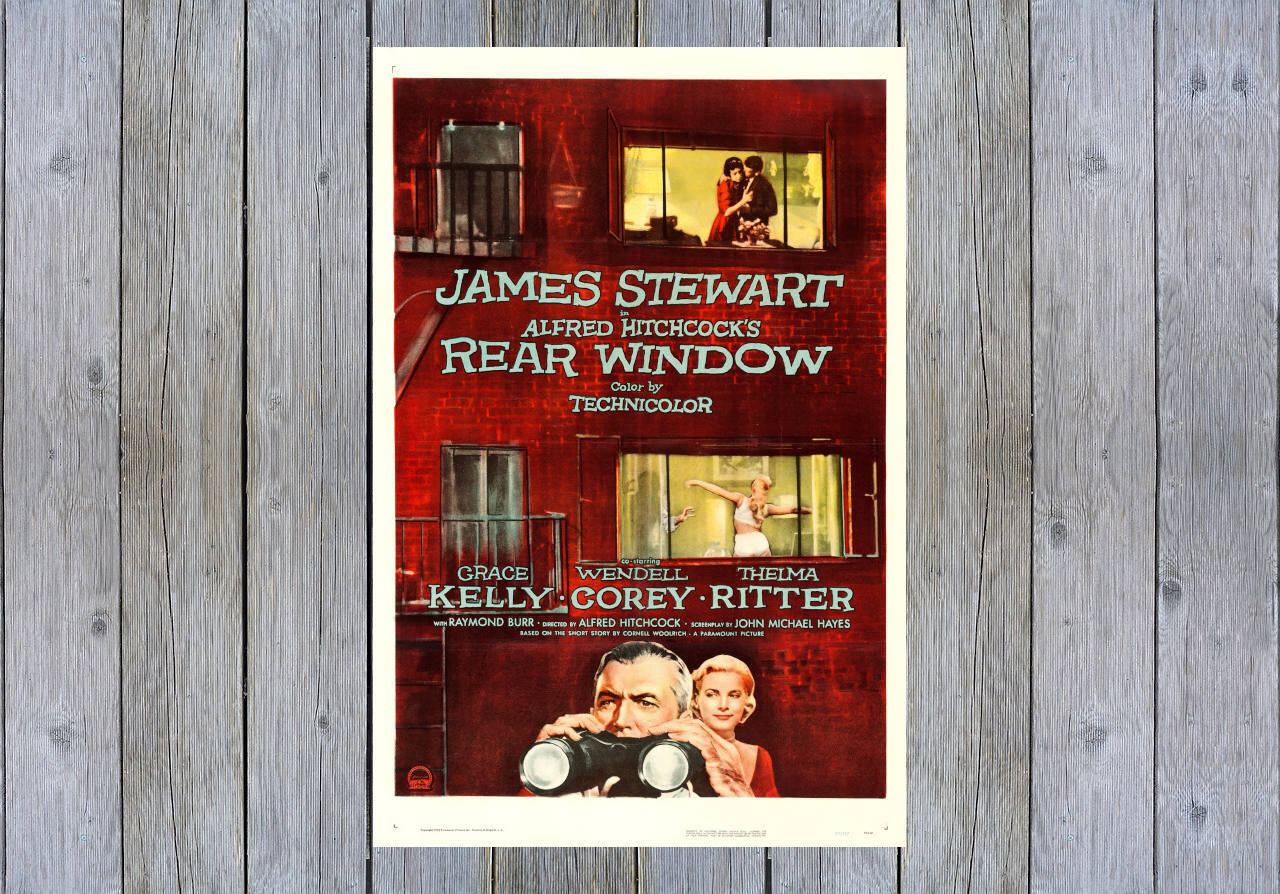 1954 REAR WINDOW VINTAGE MOVIE POSTER PRINT 36x24 9 MIL PAPER | eBay