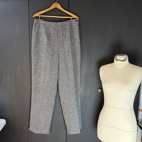 Ell Jay Collection Womens Pants Gray Black Marilena Size 14 Stretch Business - 第 1/8 張圖片