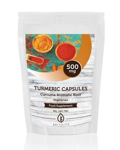 Raíz de cúrcuma 500 mg cápsulas de gel duro BritVits GB - Imagen 10 de 12