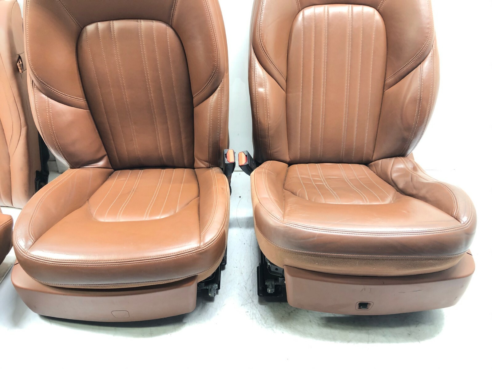 2014-2017 MASERATI GHIBLI SQ4 FRONT REAR COMPLETE SEAT SET OEM BROWN.