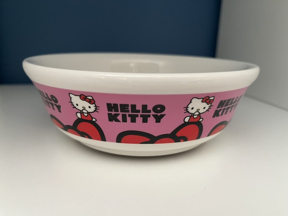 Sanrio Hello Kitty 4.5" Ceramic Dog Cat Pet Food Water Bowl Dish eBay