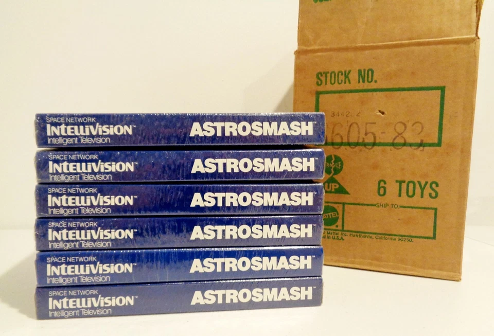 Astrosmash (Intellivision, 1981) Factory Carton of Six (6) Sealed Games NEW - Image 3 of 4