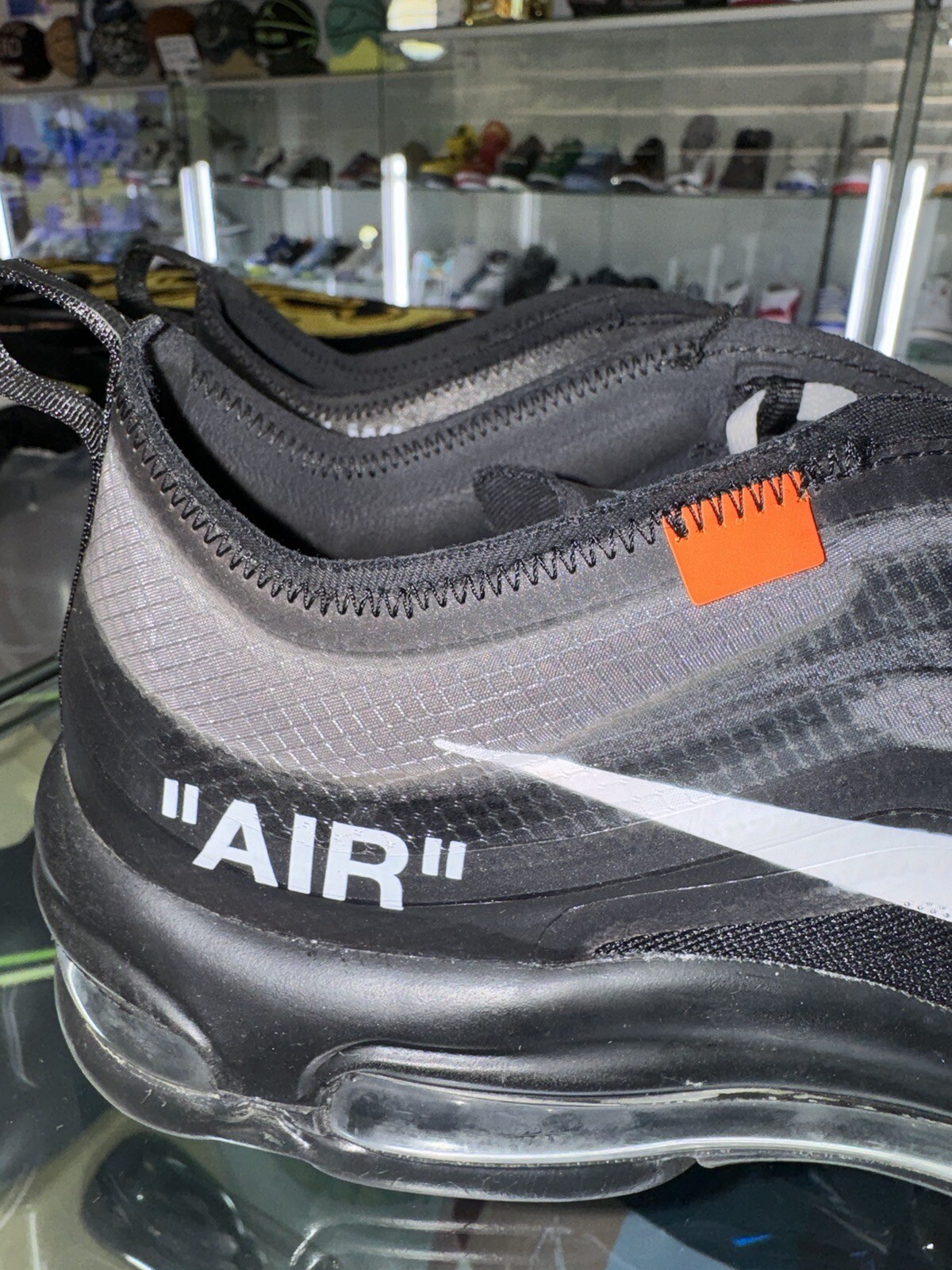 OFF WHITE X NIKE Taglia 11 Nike Air Max 97 x BIANCO SPORCO nere 2018 indossate coppie