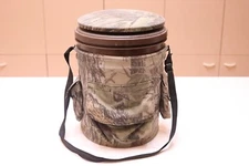 Realtree Hunting Camo Bucket Seat Carrier – Multi-Use with Lid & Handle