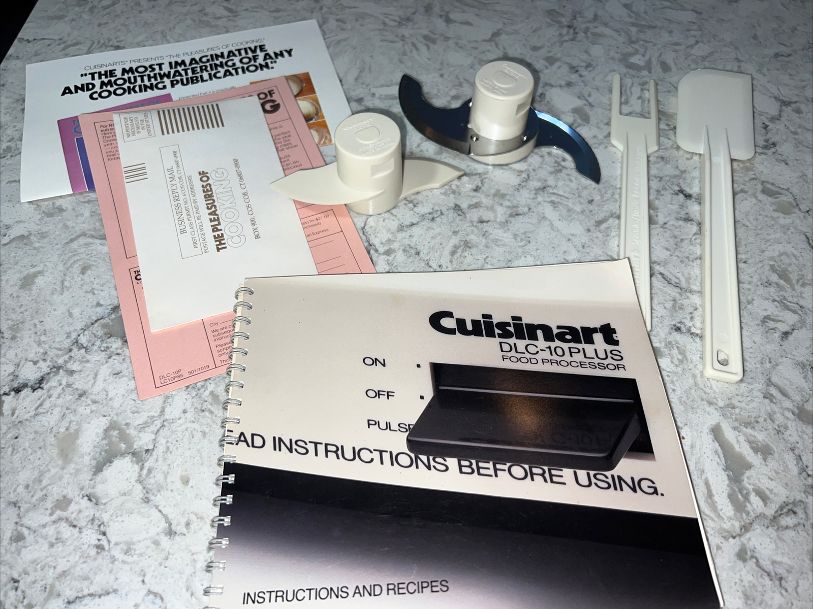 A Cuisinart DLC10 Plus Food Processor Parts Metal & Dough Blades W