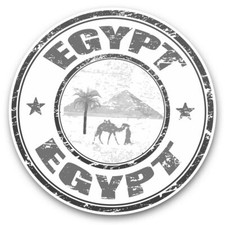 2 x Vinyl Stickers 15cm (bw) - Egyptian Pyramids Travel Stamp Egypt  #40444