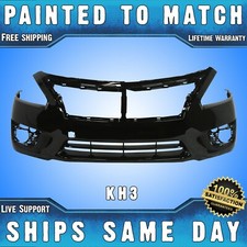 New Painted Kh3 Super Black Front Bumper Cover For 2013-2015 Nissan Altima 4dr