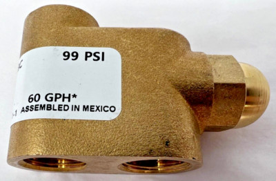 New Procon Brass External Bypass Valve BPV011060RBC 99psi, 60 Gallons Per Hour