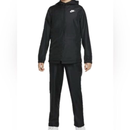 Nike Sportswear Kids Woven Tracksuit, Top & Bottom Set, black size L New $75