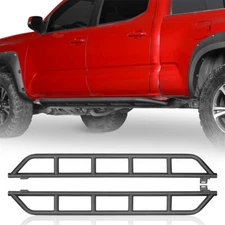 2x Side Steps Nerf Bars Slider Rail Guard Fit 2005-2023 Toyota Tacoma Double Cab